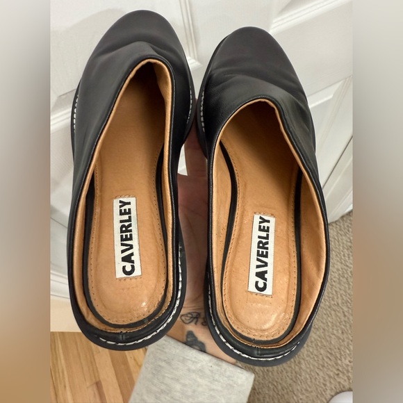 Anthropologie CAVERLEY June Black Leather Loafers Size 39 - Picture 5 of 8